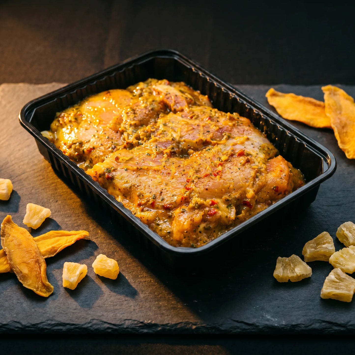 Haut de cuisse Mangue Ananas — poulet mariné Poulet Minute
