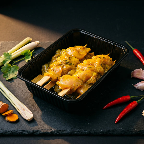 Brochette Thaï, poulet mariné frais, saveur exotique