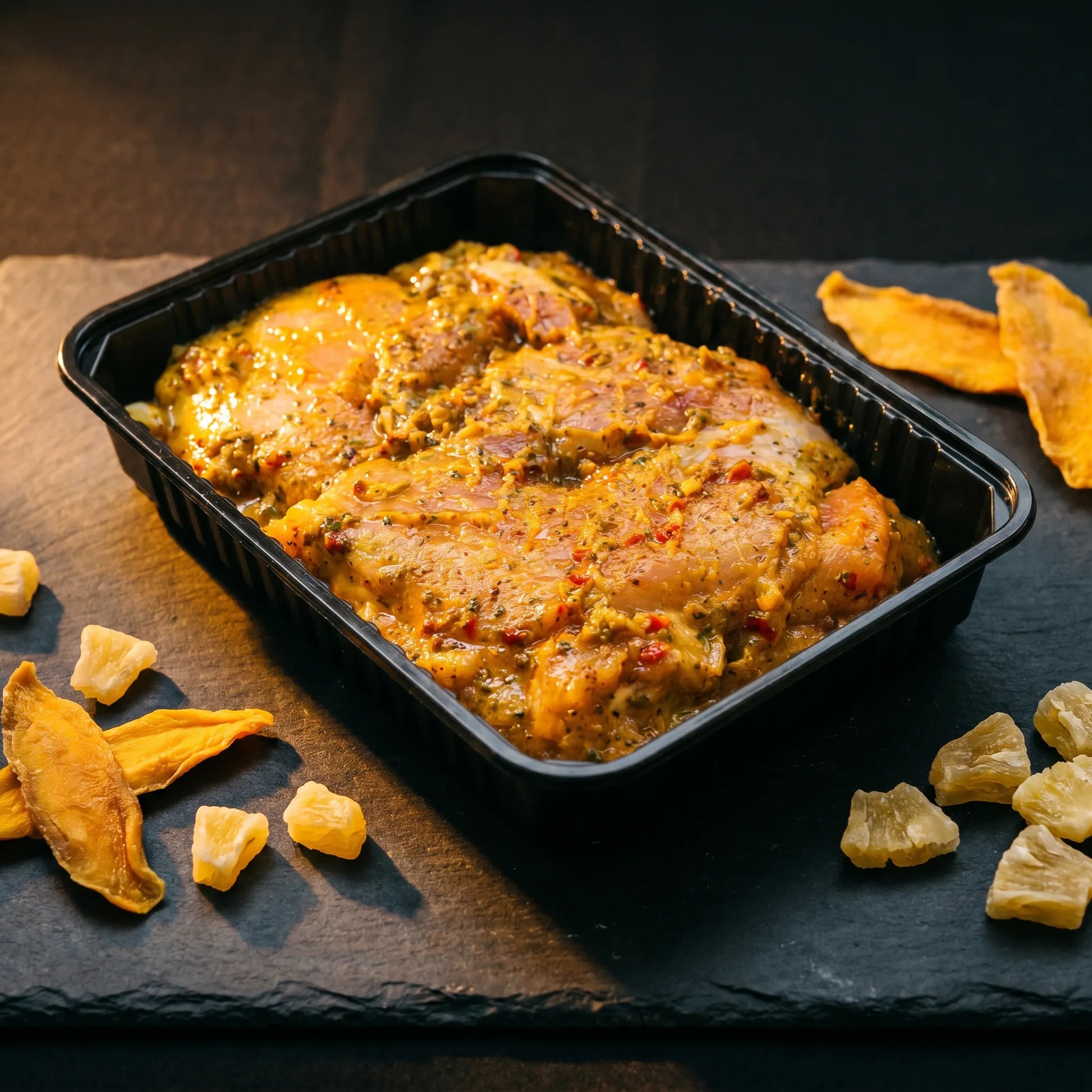 Haut de cuisse Mangue Ananas — poulet mariné Poulet Minute