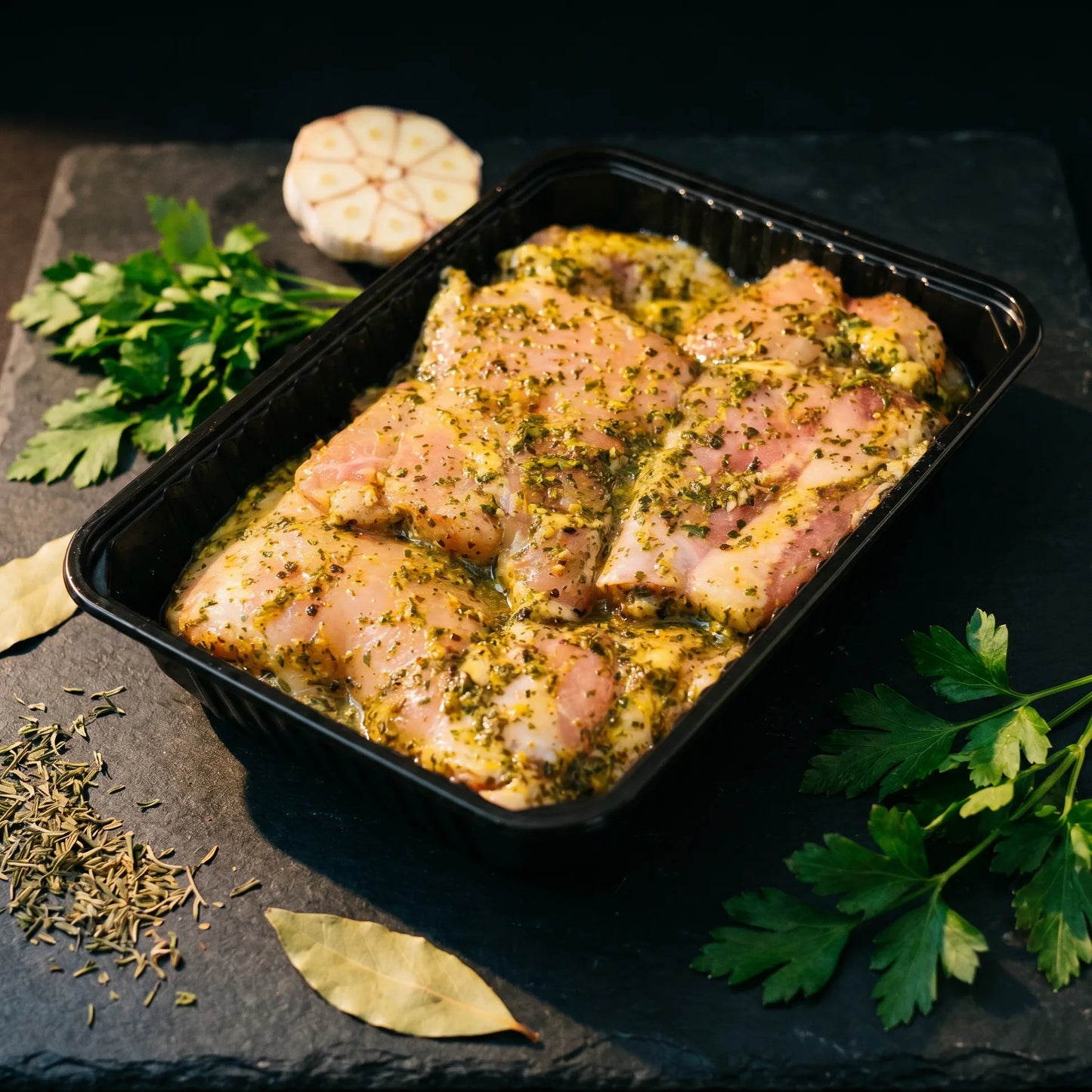 Haut de cuisse Provencale — poulet mariné Poulet Minute
