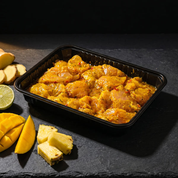 Poêlée Mangue Ananas, poulet mariné frais, saveur sucré-salé