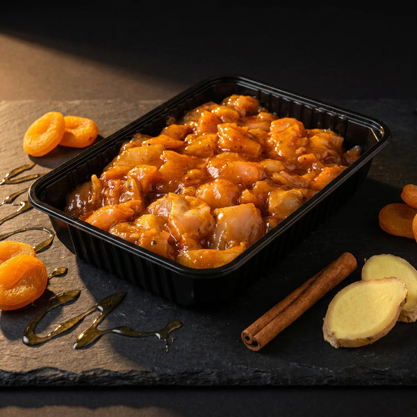 Poêlée Miel Abricot, poulet mariné frais, saveur sucré-salé
