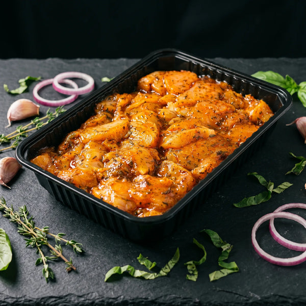 Poêlée Grecque, poulet mariné frais, saveur classique